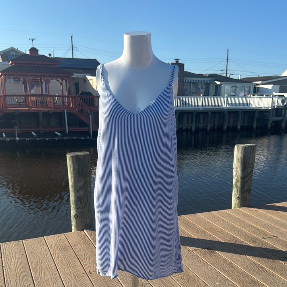 Lulu's Blue and White Striped Dress